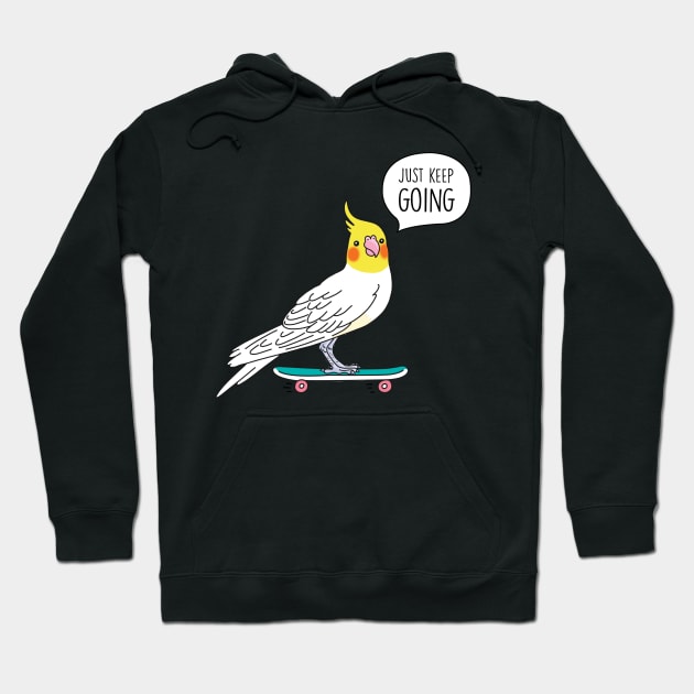 Skater Cockatiel Hoodie by SuperrSunday